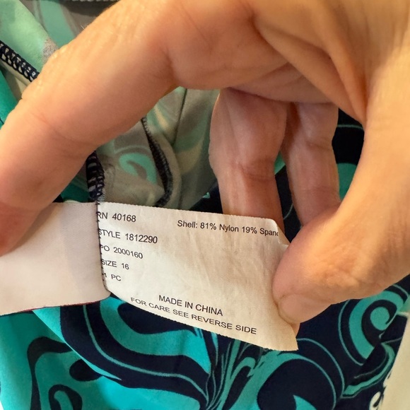 Jamaica Bay Ruffled Tankini Top Size 16 E1.2 - Picture 8 of 9